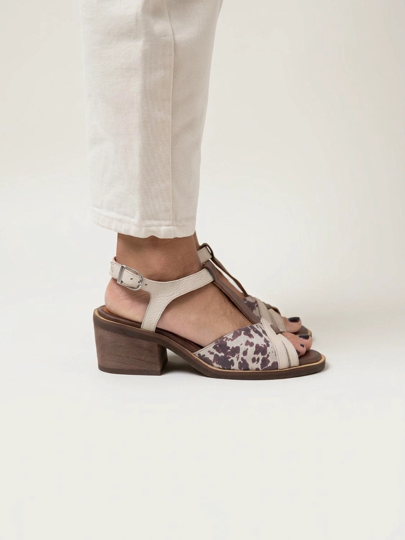 SANDALIA MUJER CUERO  PARINA PRINT - 6