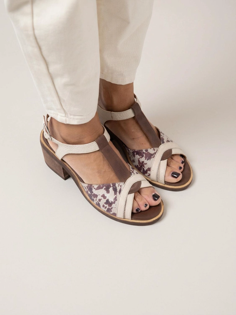 SANDALIA MUJER CUERO  PARINA PRINT - 7