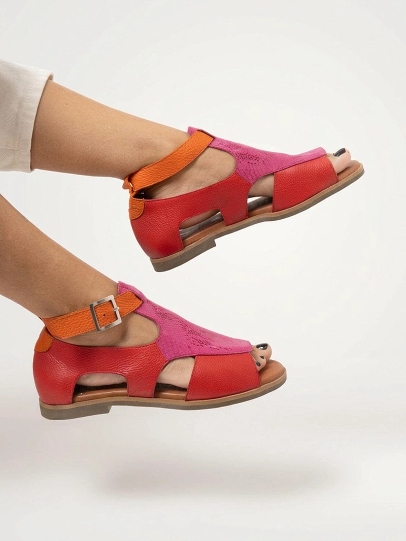 SANDALIA MUJER / OCTAY ROJO FUCSIA - 6