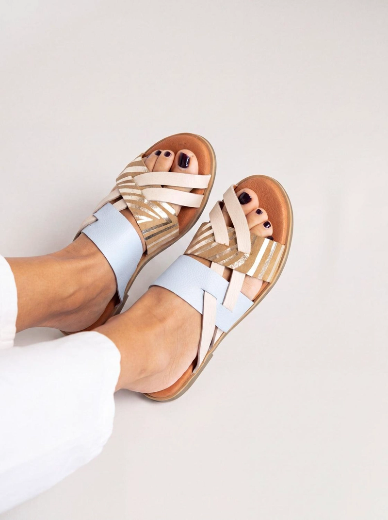 SANDALIA MUJER / PINO PRINT CELESTE - 4