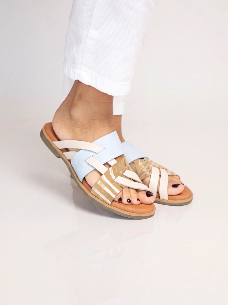 SANDALIA MUJER / PINO PRINT CELESTE - 5
