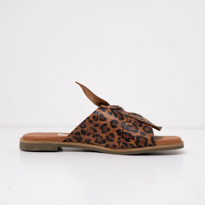 SANDALIA CUERO MUJER  FIOFIO LEOPARDO - 1