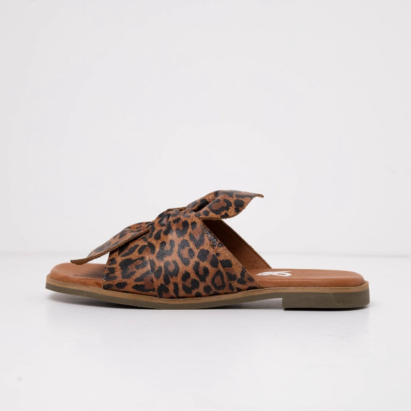 SANDALIA CUERO MUJER  FIOFIO LEOPARDO - 3