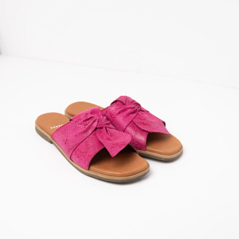 SANDALIA CUERO MUJER  FIOFIO FUCSIA - 2