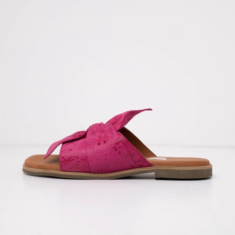 SANDALIA CUERO MUJER  FIOFIO FUCSIA - 3