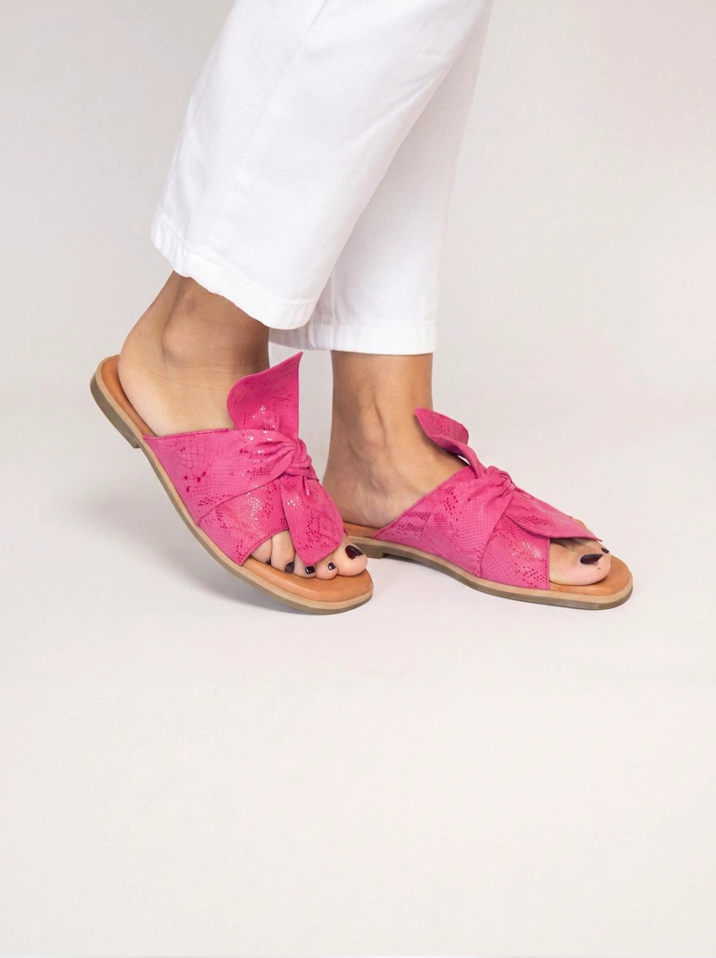 SANDALIA CUERO MUJER  FIOFIO FUCSIA - 6