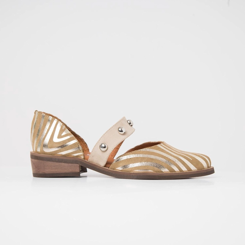 ZAPATO CUERO MUJER  NANDU BEIGE - 1