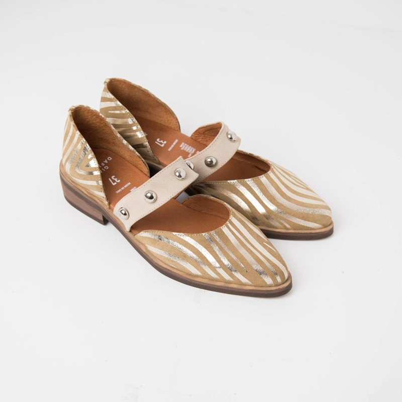 ZAPATO CUERO MUJER  NANDU BEIGE - 2