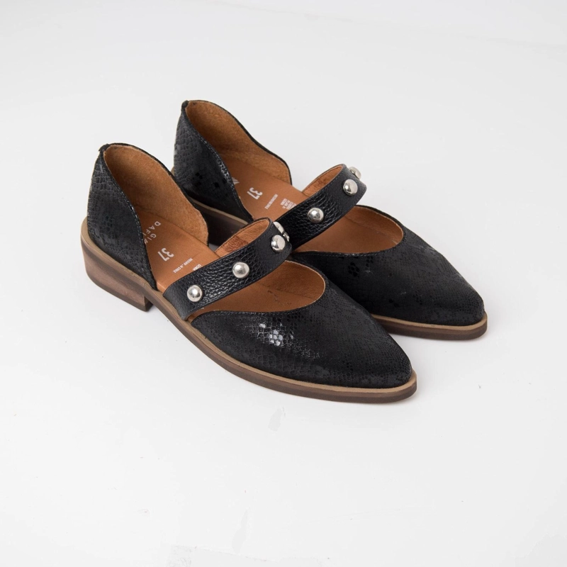 ZAPATO CUERO MUJER  NANDU NEGRO - 2