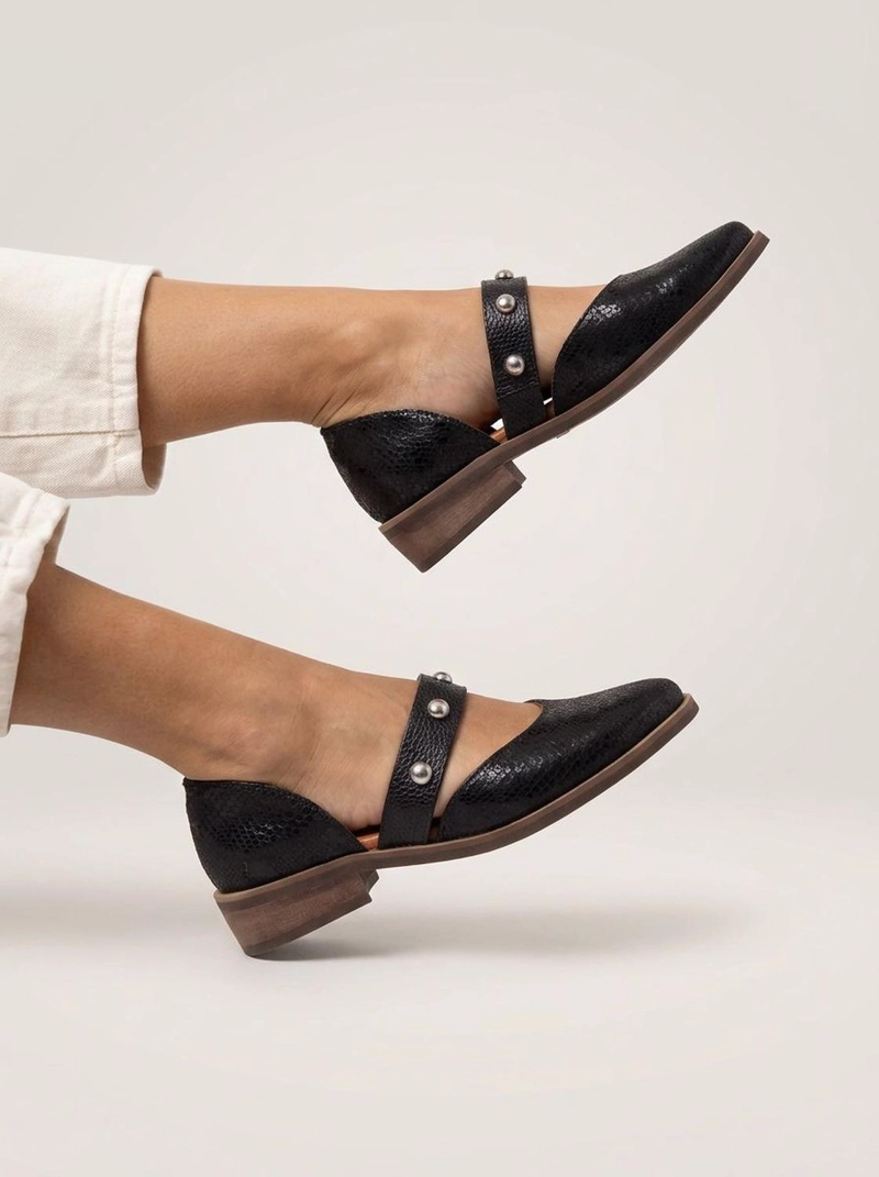 ZAPATO CUERO MUJER  NANDU NEGRO - 4