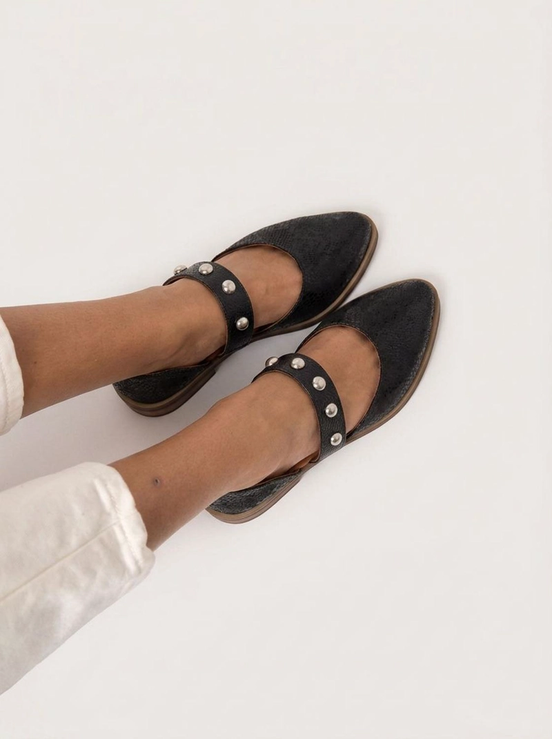 ZAPATO CUERO MUJER  NANDU NEGRO - 5