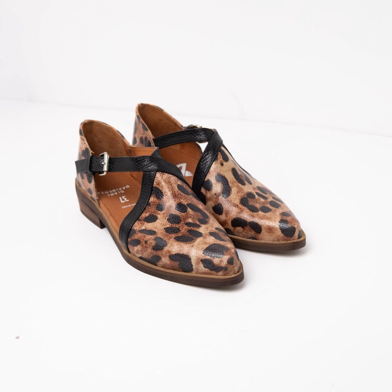 ZAPATO CUERO MUJER  RAULI PRINT NEGRO - 2