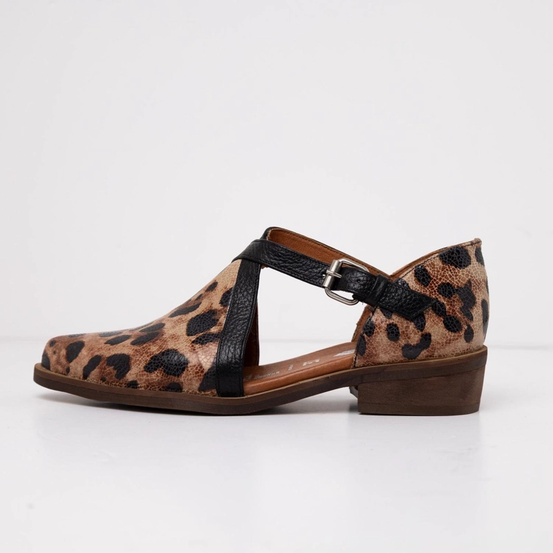 ZAPATO CUERO MUJER  RAULI PRINT NEGRO - 3