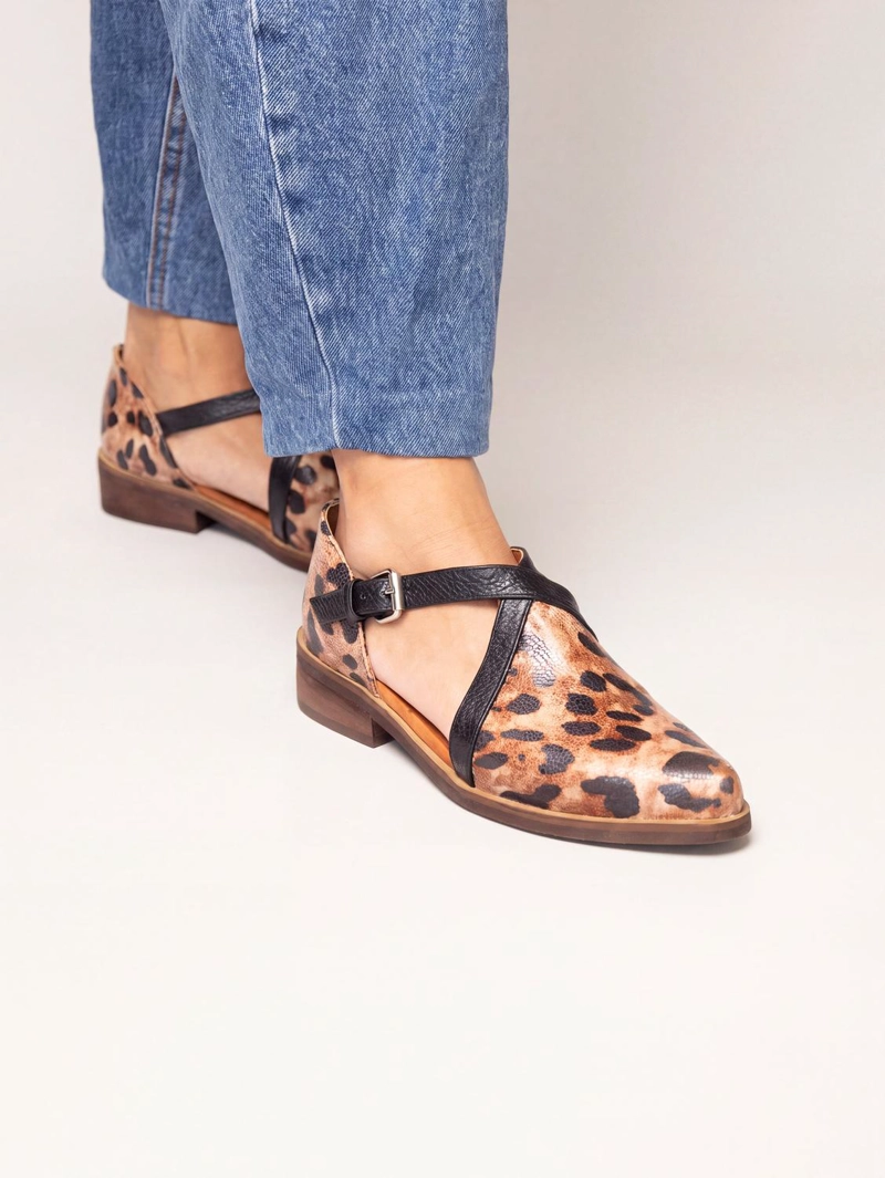 ZAPATO CUERO MUJER  RAULI PRINT NEGRO - 6