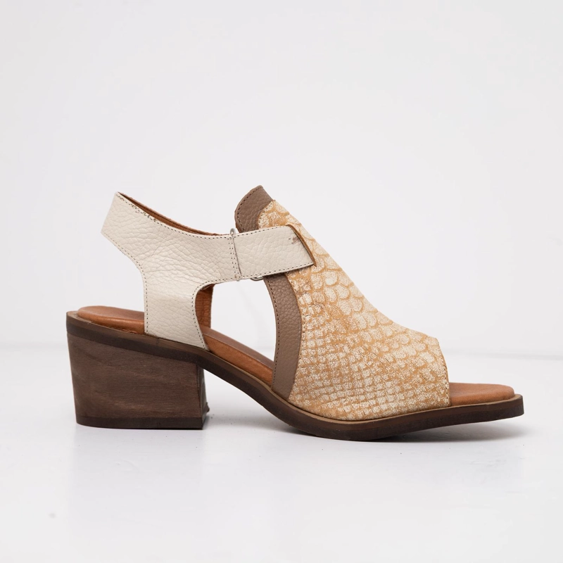 SANDALIA CUERO MUJER GUANAY BEIGE 39