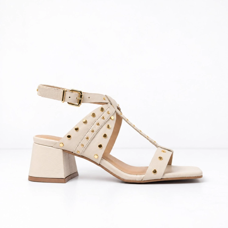 SANDALIA CUERO MUJER  ASTRA BEIGE 40