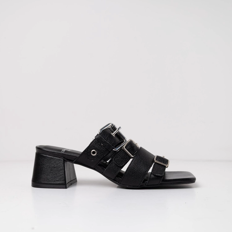 SANDALIA CUERO MUJER  NEVADO NEGRO 40