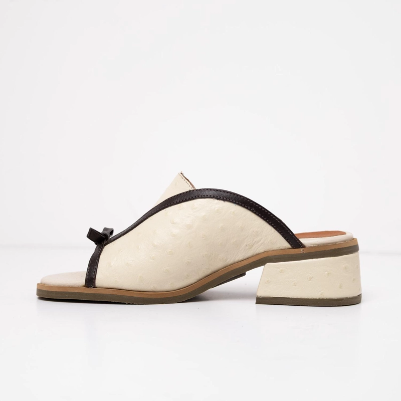 SANDALIA CUERO MUJER  ARENA BEIGE - 3