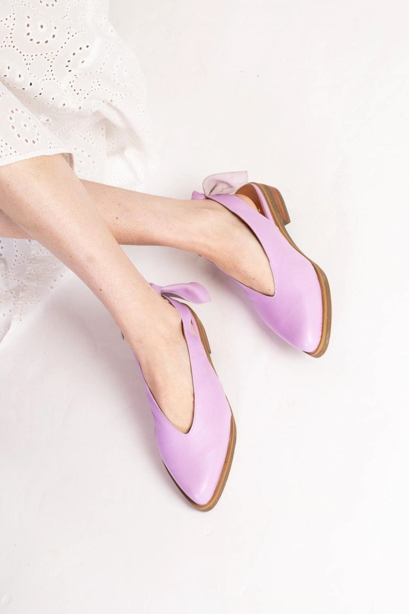 ZAPATO CUERO MUJER  GUINDO LILA - 2