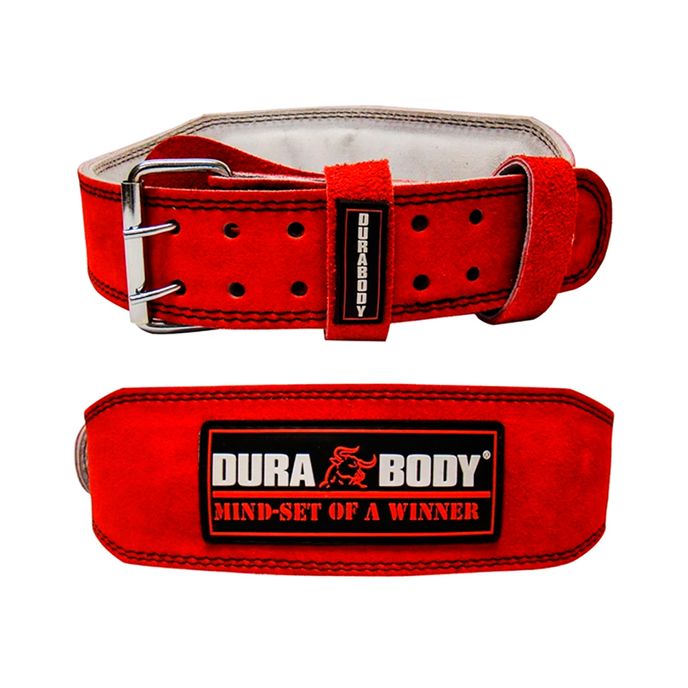 CINTURÓN DE CUERO SERIE TITAN ROJO - TALLA S - 1