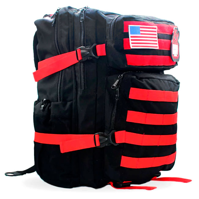 MOCHILA MILITARY BAG BLACK & RED 45 LTS DURABODY - 1