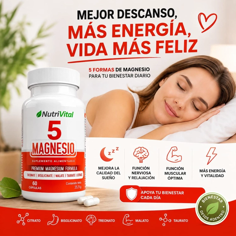 PENTA 5 MAGNESIO 60 CAPSULAS NUTRIVITAL - 2