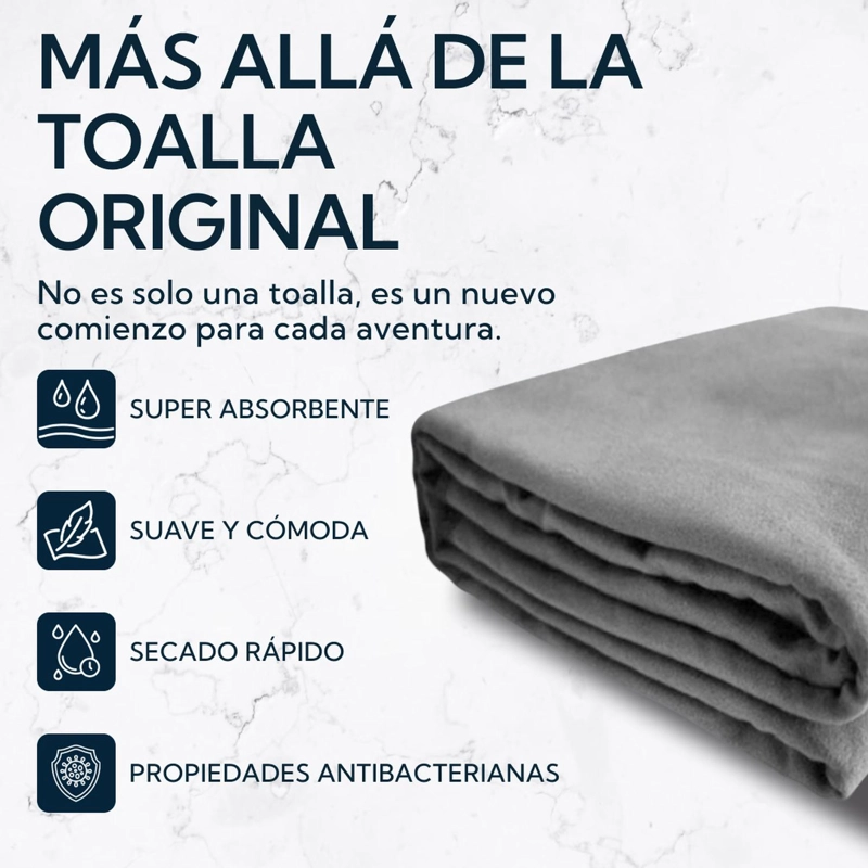 TOALLON PRO OUTDOOR MICROFIBRA SUEDE GRIS - 3