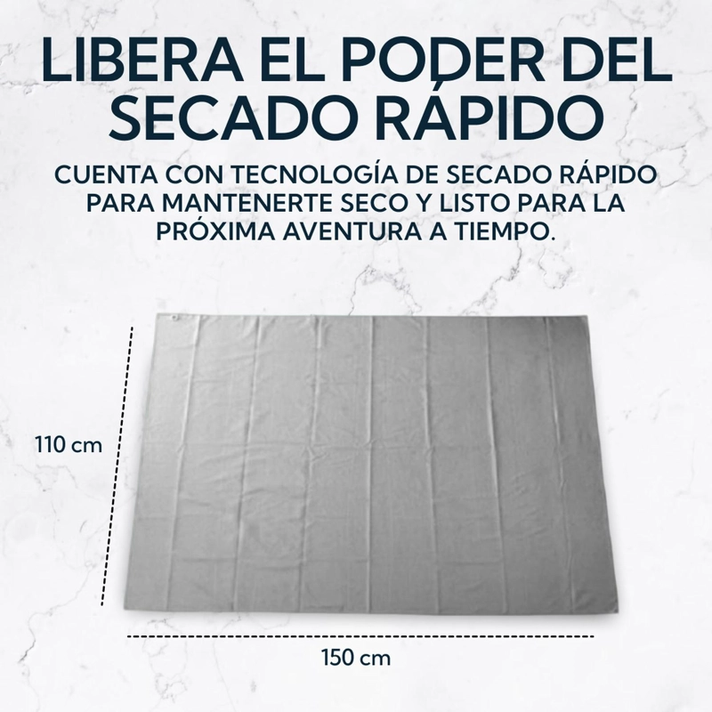 TOALLON PRO OUTDOOR MICROFIBRA SUEDE GRIS - 5