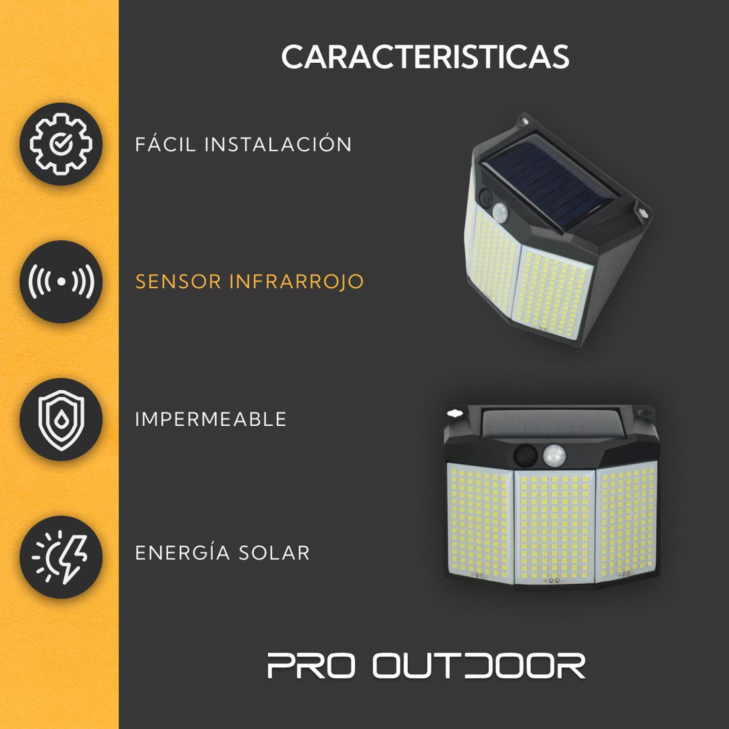 APLIQUE 294 LED SOLAR CONTRA AGUA - 3