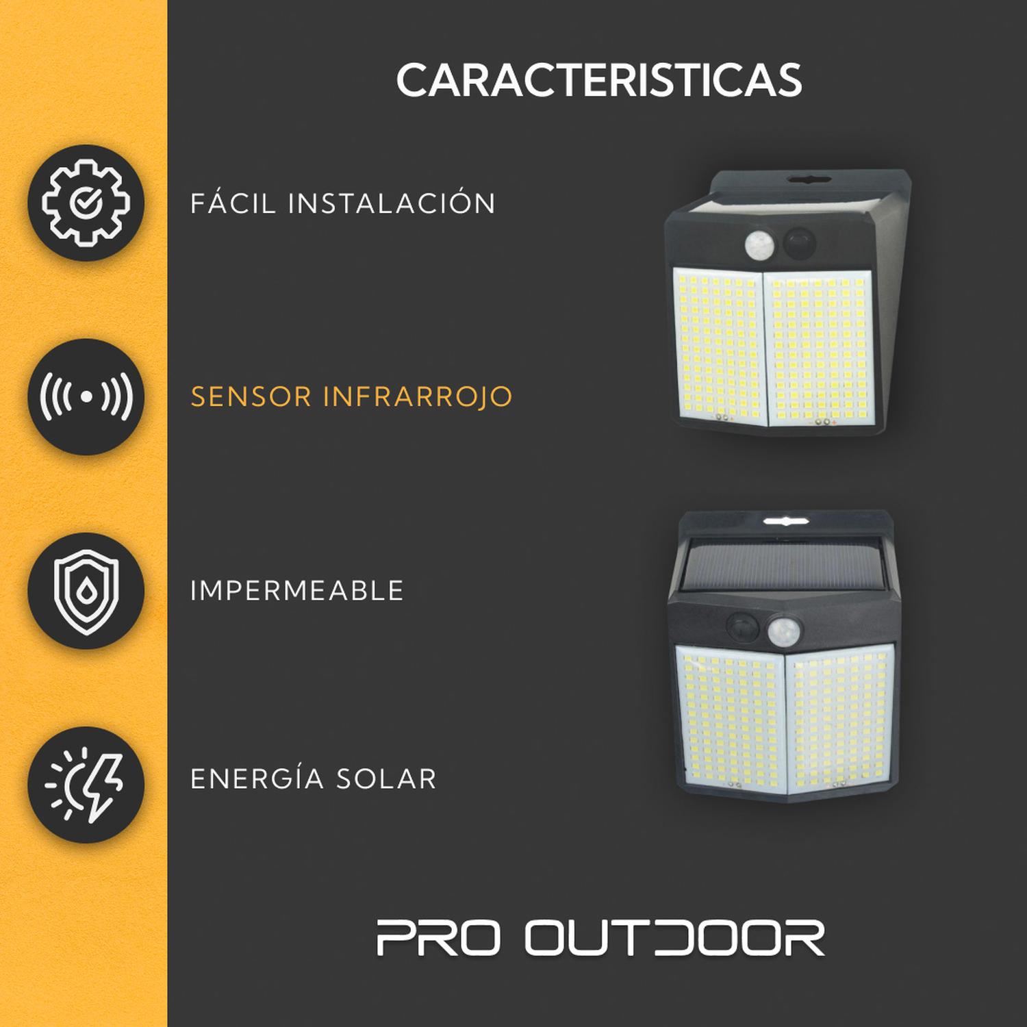 APLIQUE 196 LED SOLAR CONTRA AGUA - 3