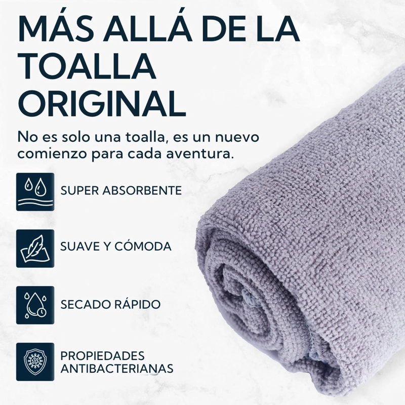 TOALLON PRO OUTDOOR MICROFIBRA TERRY GRIS - 5