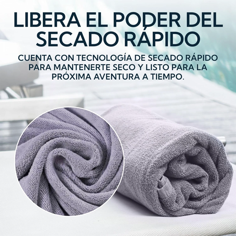 TOALLON PRO OUTDOOR MICROFIBRA TERRY GRIS - 7