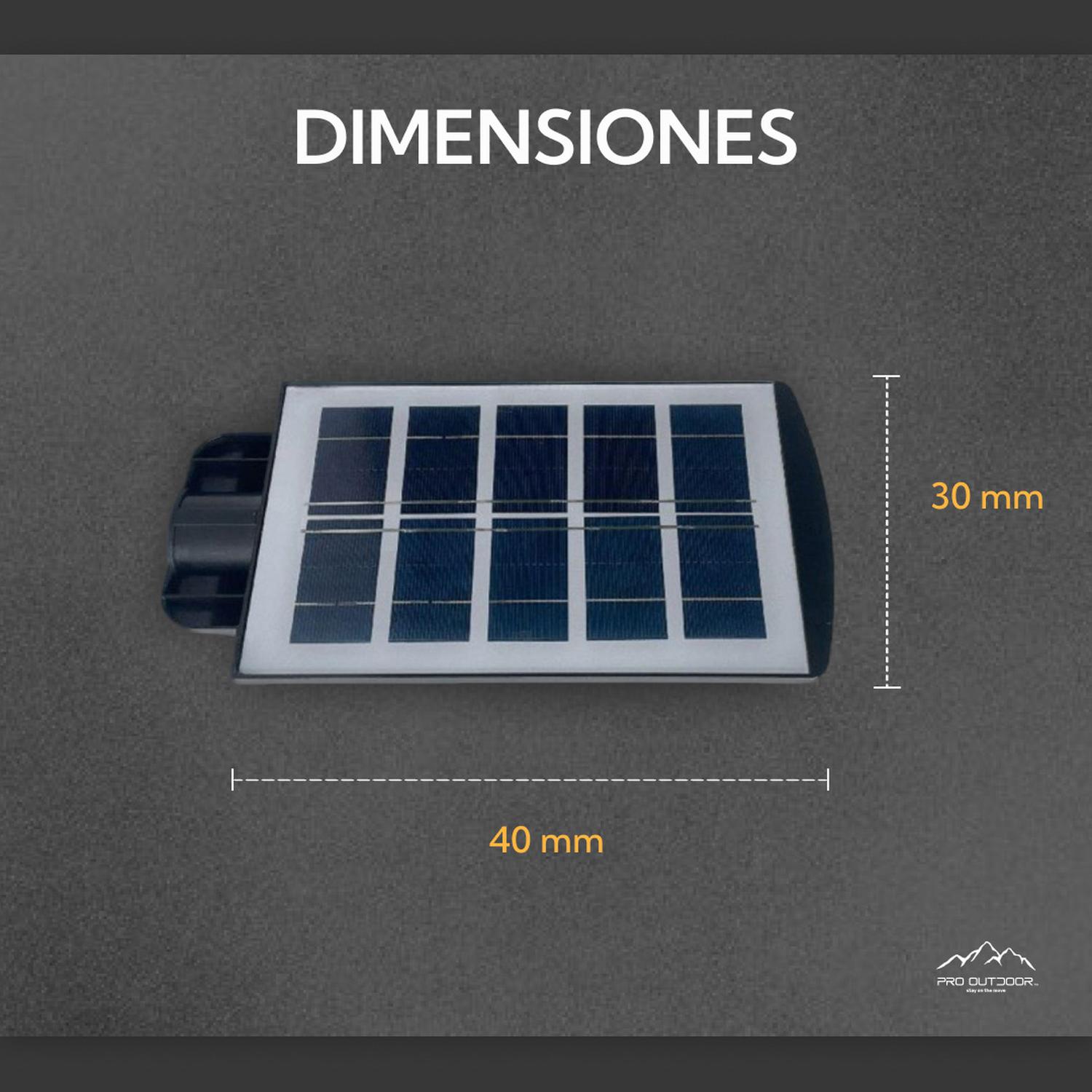 LUMINARIA PRO OUTDOOR LED 50 W SOLAR CONTRA AGUA - 2