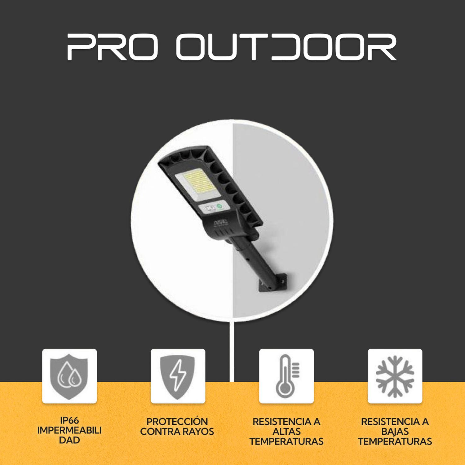 LUMINARIA PRO OUTDOOR LED 50 W SOLAR CONTRA AGUA - 3