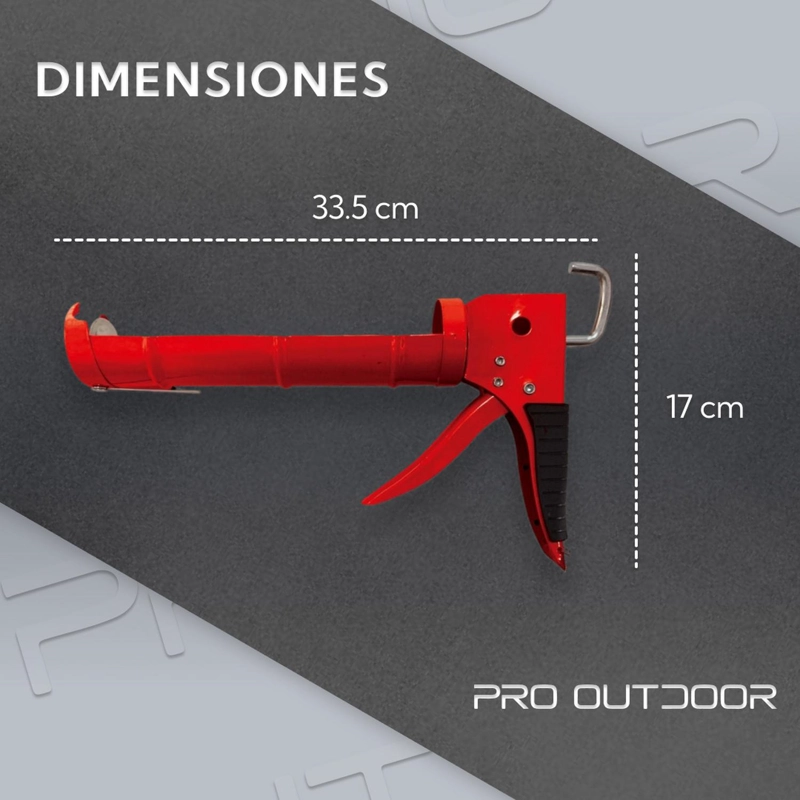 PISTOLA PROFESIONAL CALAFATERA PARA SILICONA Y ACRILICOS - 2
