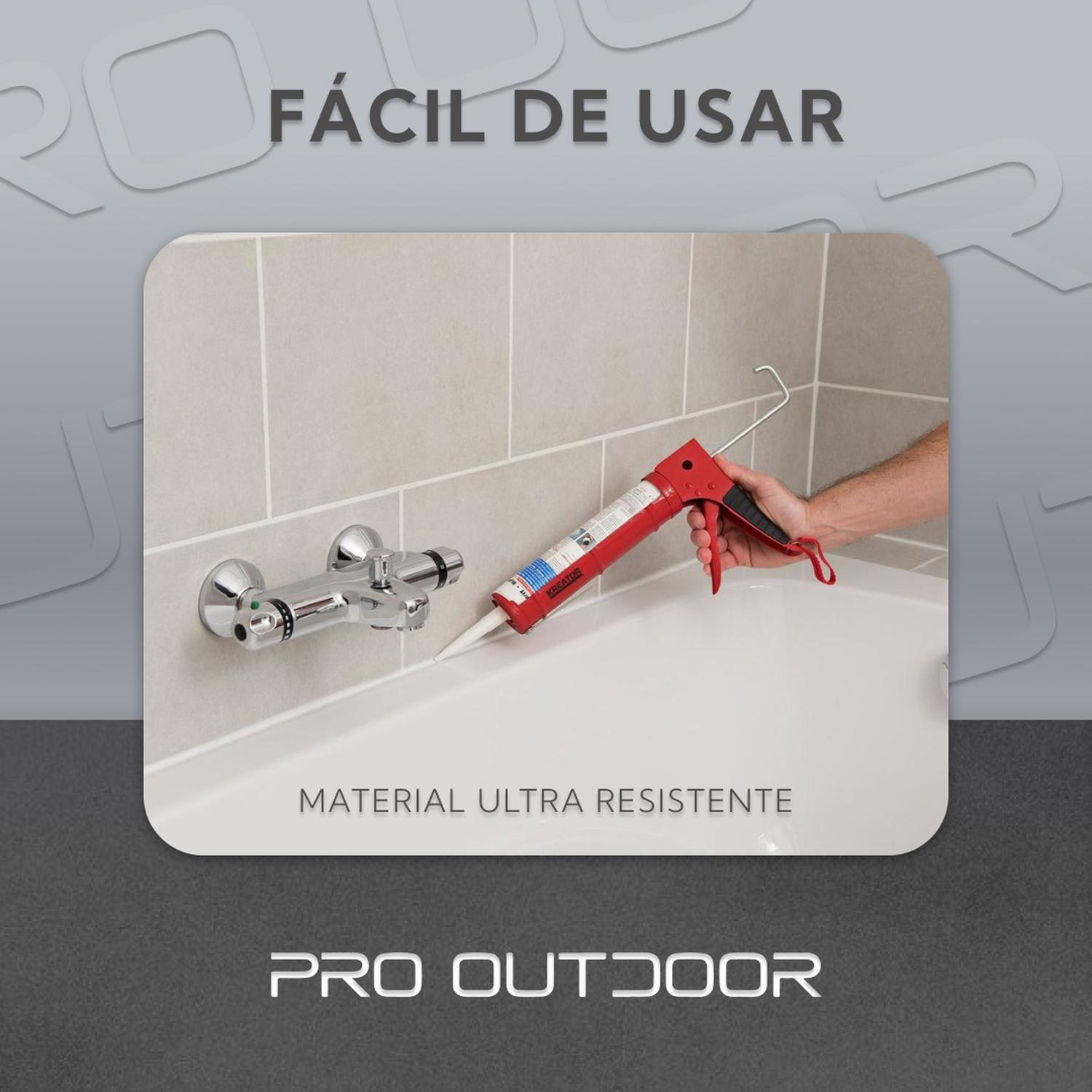 PISTOLA PROFESIONAL CALAFATERA PARA SILICONA Y ACRILICOS - 4