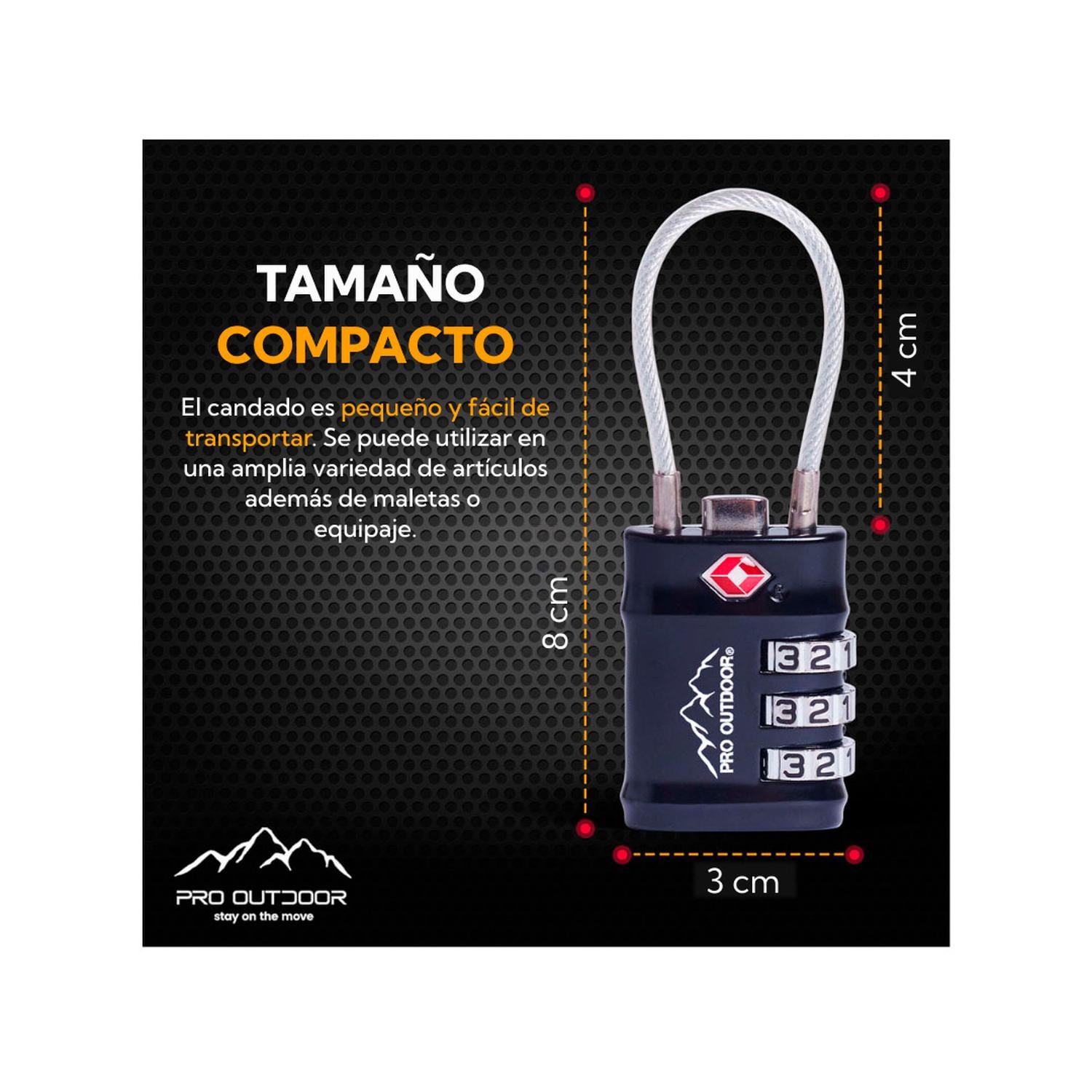 CANDADO PARA MALETAS VIAJE - 2