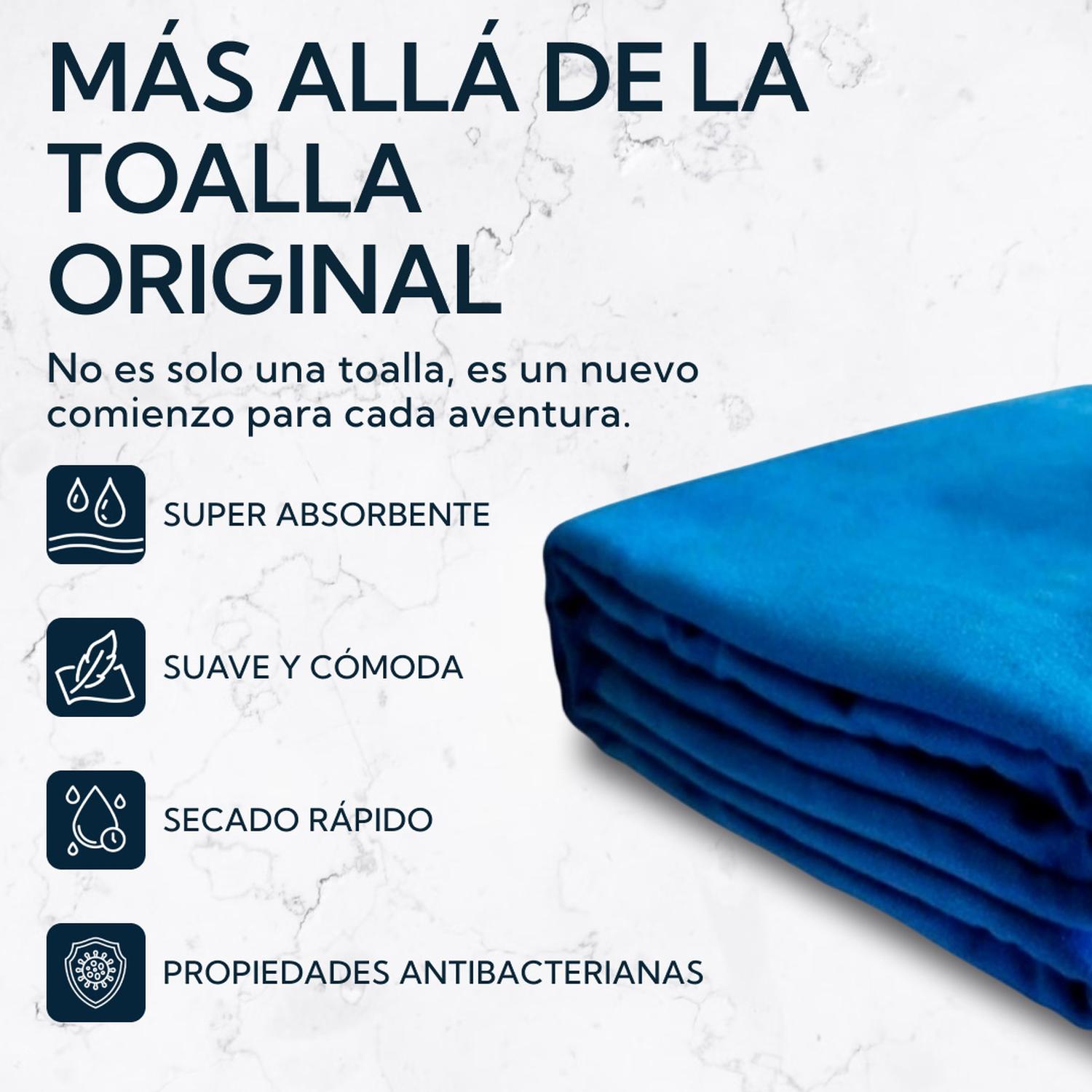 TOALLON PRO OUTDOOR MICROFIBRA SUEDE AZUL - 2