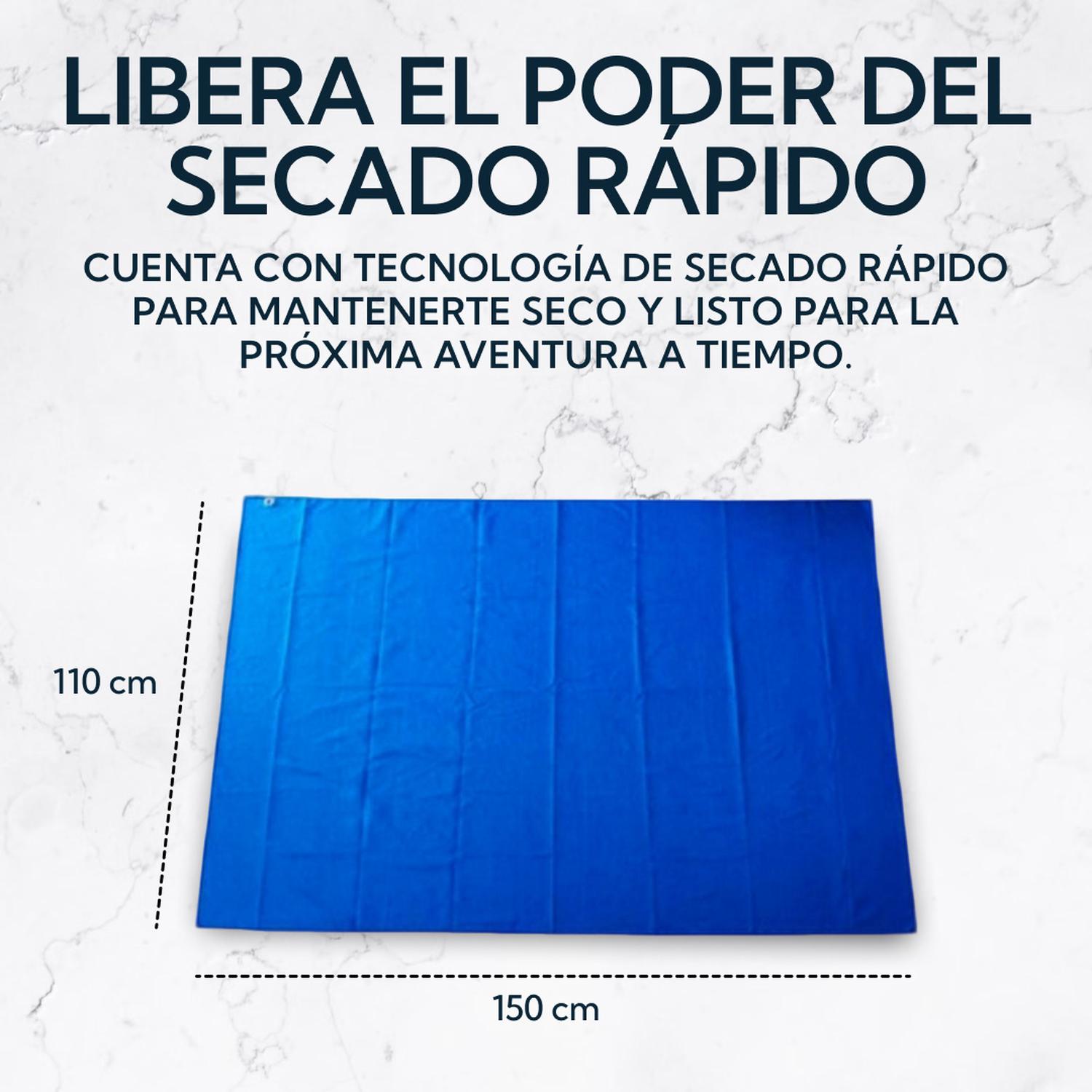 TOALLON PRO OUTDOOR MICROFIBRA SUEDE AZUL - 4