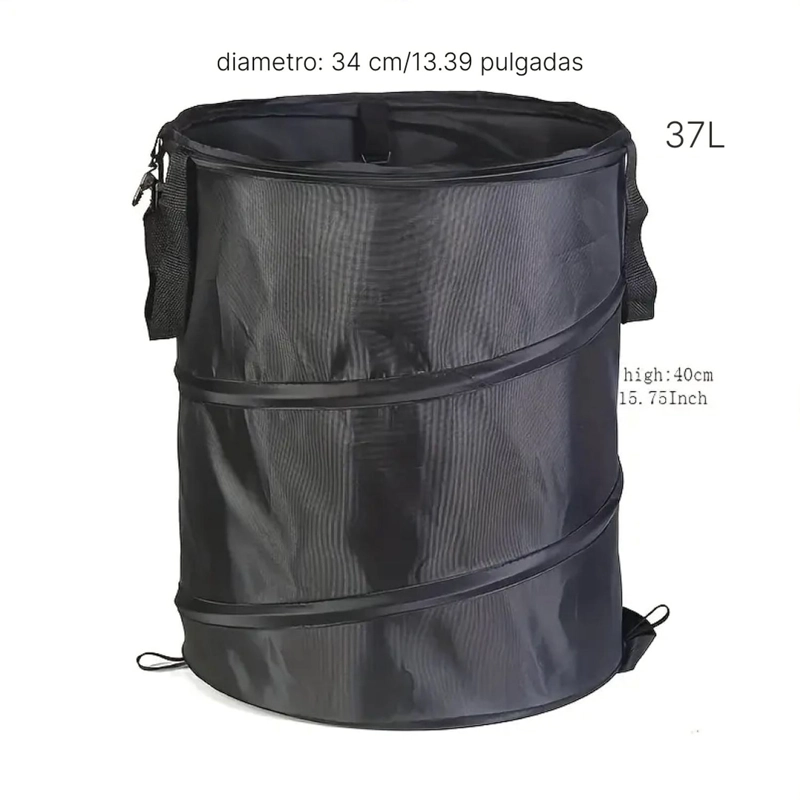 BASURERO PRO OUTDOOR PLEGABLE NEGRO - 5