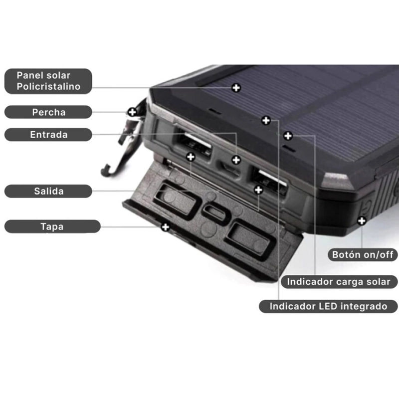 BATERIA EXTRA POWER BANK 10.000 MAH SOLAR - 5