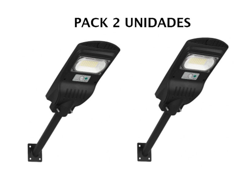 PACK 2 LUMINARIA LED 100 W SOLAR CONTRA AGUA - 1