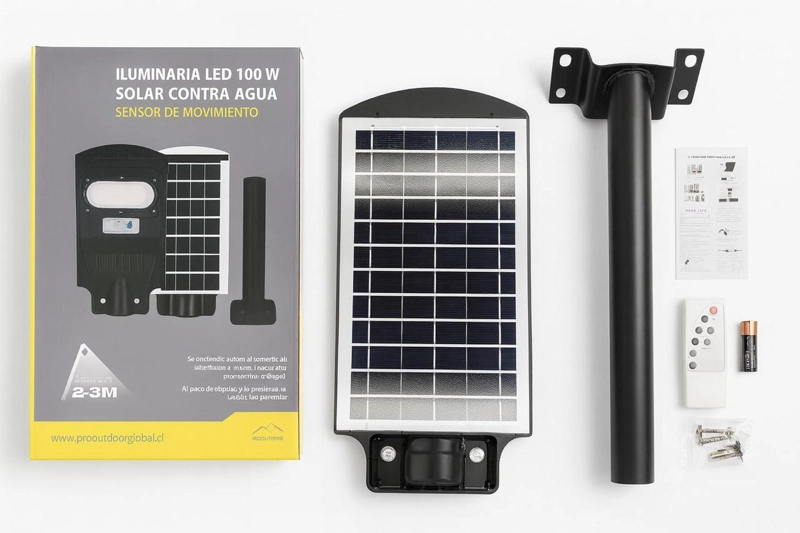 PACK 2 LUMINARIA LED 100 W SOLAR CONTRA AGUA - 4