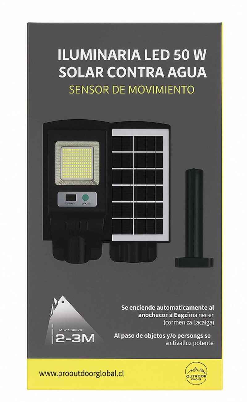 PACK X2 LUMINARIA PRO OUTDOOR LED 50 W SOLAR CONTRA AGUA - 5
