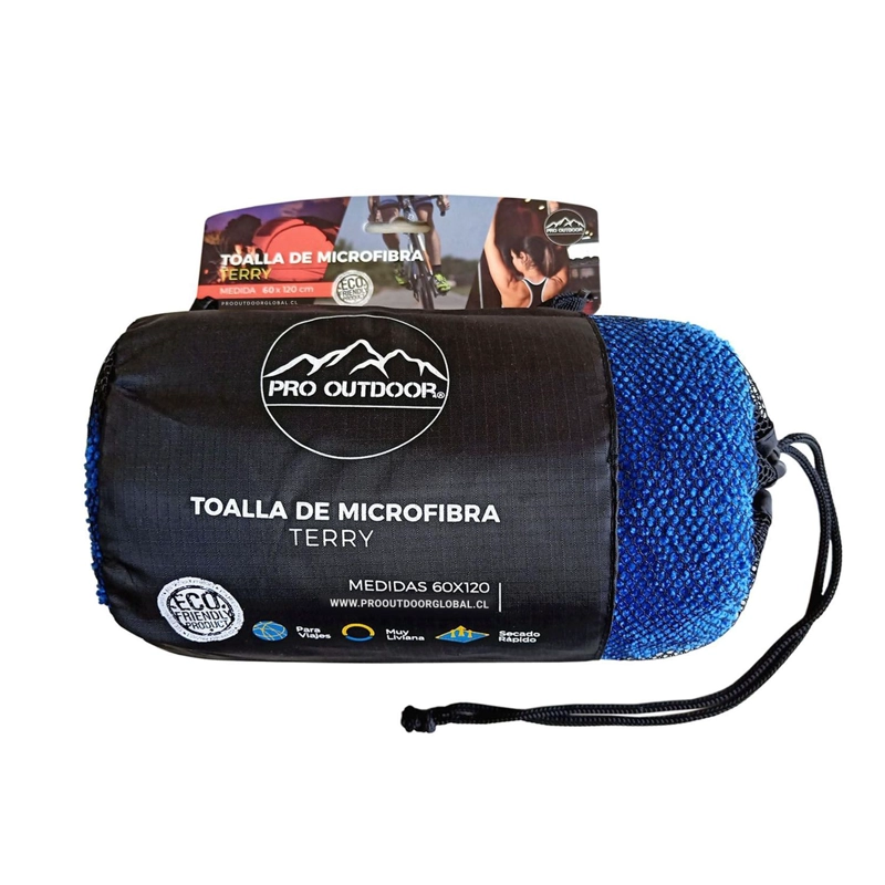 TOALLA MICROFIBRA TERRY AZUL - 2