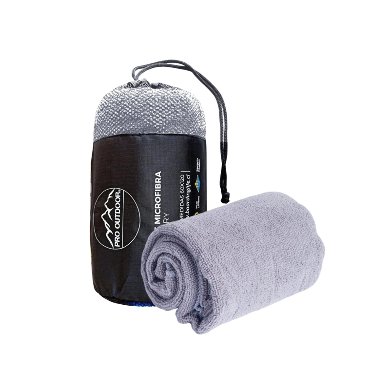 TOALLA MICROFIBRA TERRY GRIS
