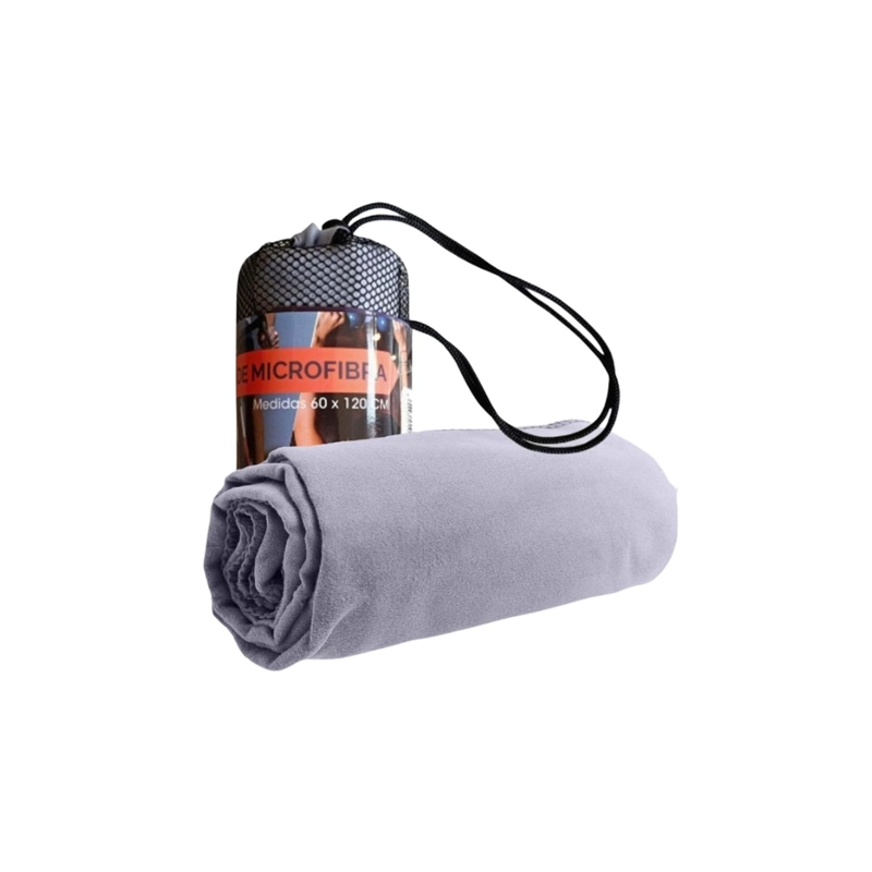 TOALLA MICROFIBRA SUEDE GRIS - 1