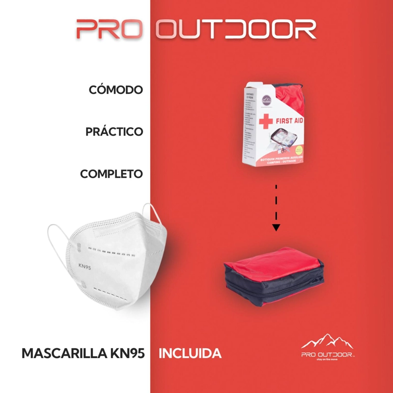 BOTIQUÍN PRIMEROS AUXILIOS PRO OUTDOOR 121 PIEZAS - 5