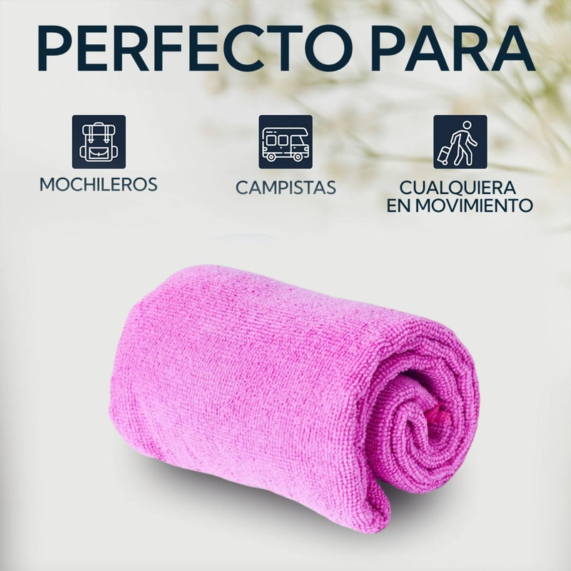 TOALLA MICROFIBRA TERRY MORADA - 6