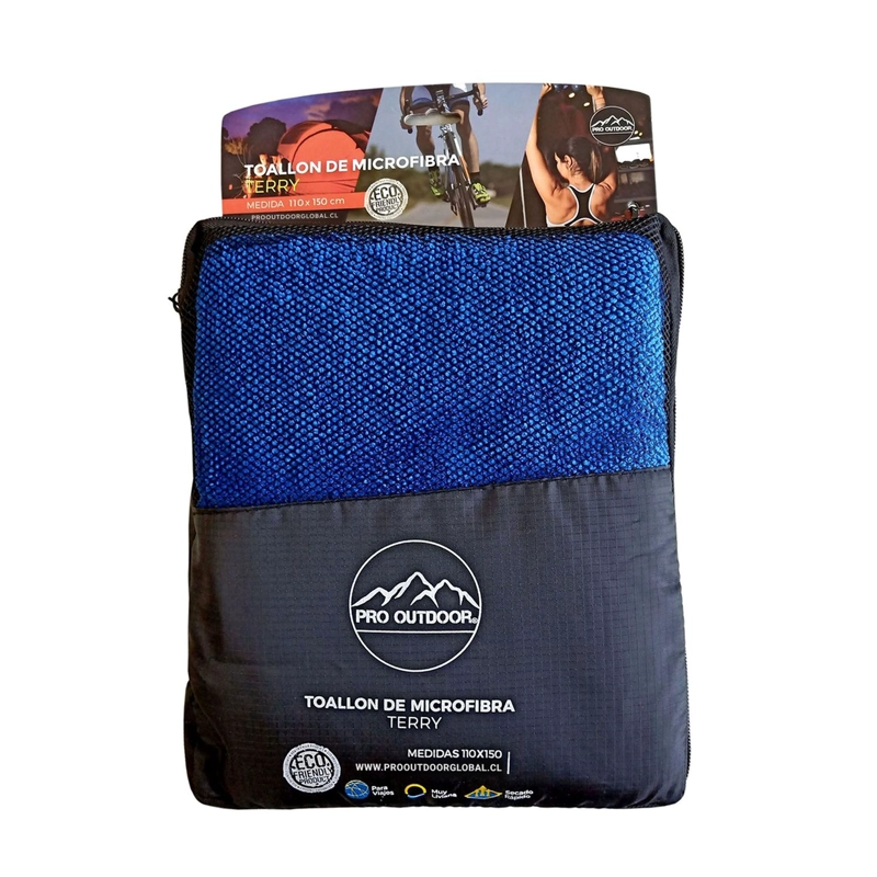 TOALLON MICROFIBRA TERRY AZUL PRO OUTDOOR - 2